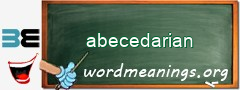 WordMeaning blackboard for abecedarian